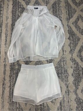 Chi&Me White Sheer Lined Slip - Women Intimates